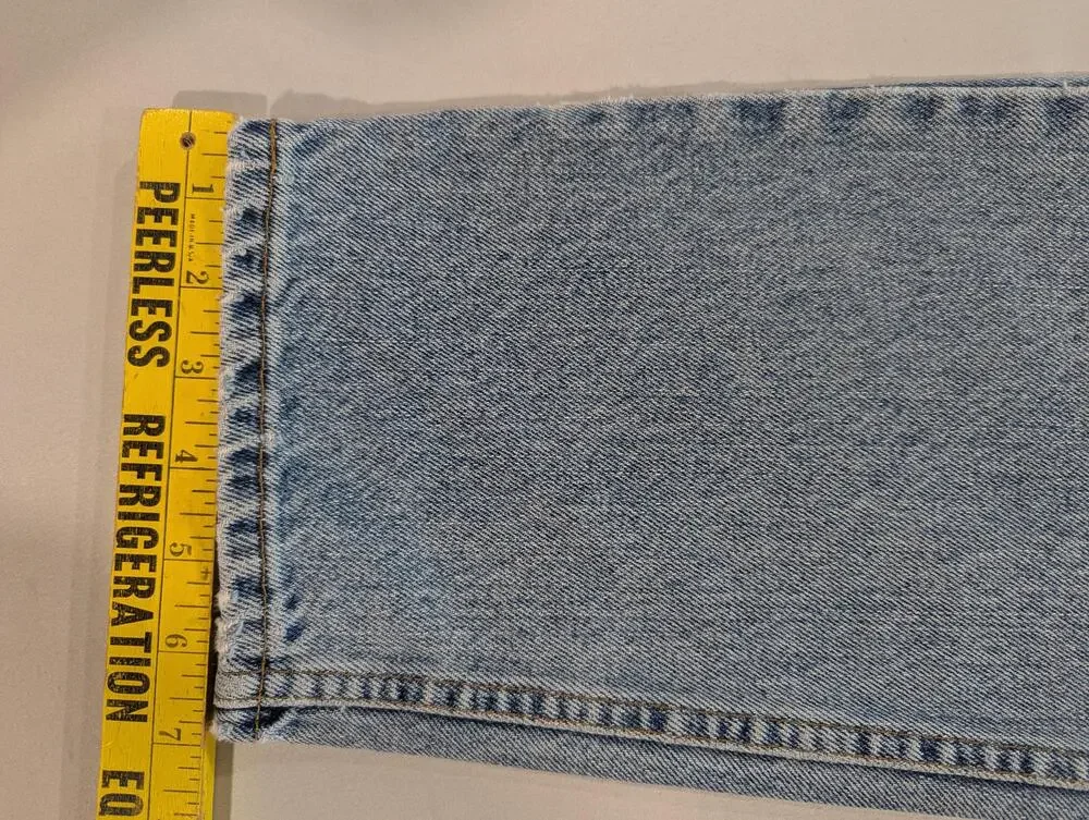 Levi's 550 Jeans Mens 34x30 Blue Light Wash Relaxed Fit Tapered Denim Red Tab